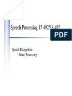 Speech Recognition Signal Processing