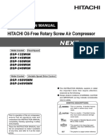 HITACHI Oil-Free Rotary Screw Air Compressor: Instruction Manual