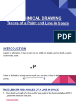 Technical Drawing: Traces of A Point and Line in Space