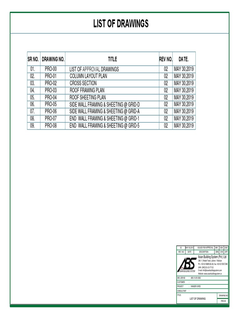Hanger Shed Drawing Specifications | PDF | Economic Sectors ...