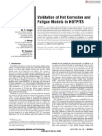 Validation of Hot Corrosion and Fatigue Models in HOTPITS: K. S. Chan