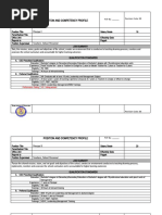 Personnel and Competency Profile For Principals