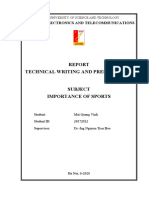 Technical Writing and Presentation: Shool of Electronics and Telecommunications