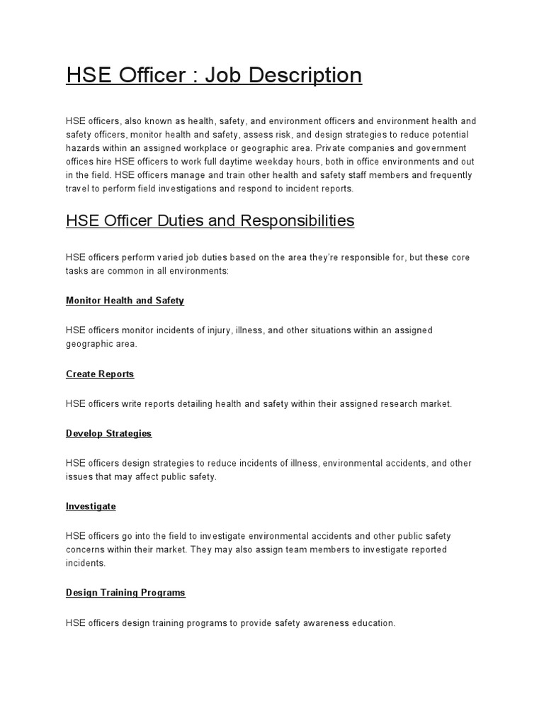 hse-officer-job-description-pdf-occupational-safety-and-health