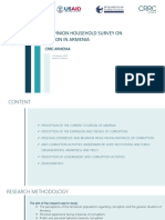 Public Opinion Household Survey On Corruption in Armenia