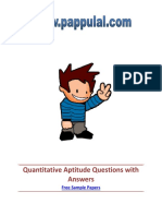 Quantitative Aptitude Questions With Answers: Free Sample Papers