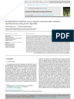 2. An optimization model for reverse logistics network under stochastic env using GA