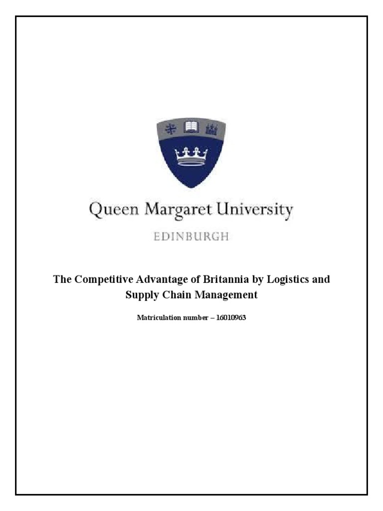 The Competitive Advantage of Britannia by Logistics and Supply Chain
