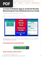 Create PDF Book App in Android Studio - Download Free PDF Book Source Code PDF