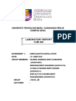 Laboratory Report CHM 450: Universiti Teknologi Mara, Cawangan Perlis Kampus Arau