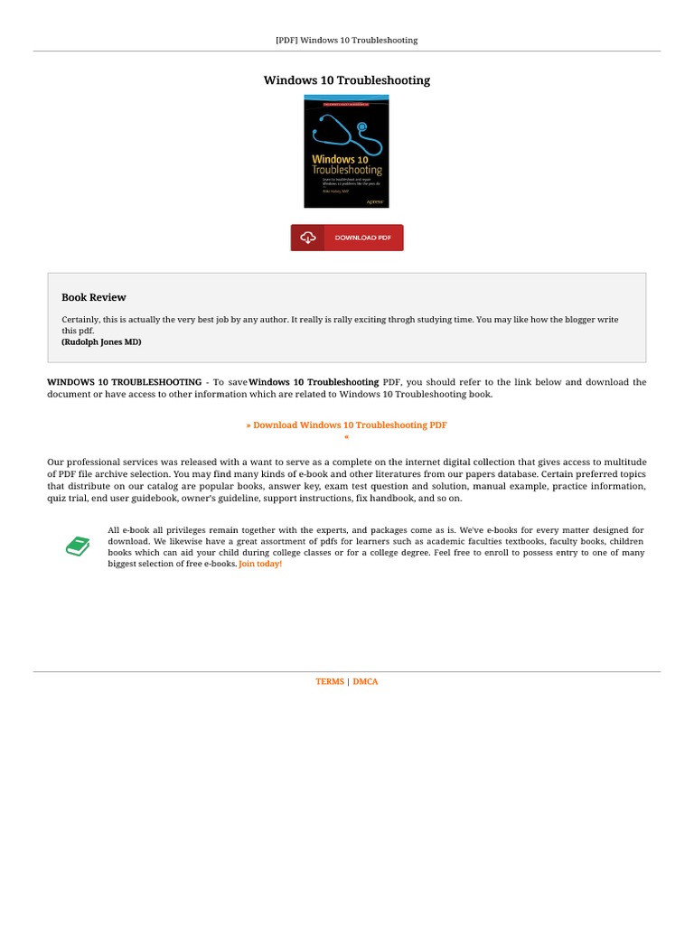 Windows 10 Troubleshooting Guide PDF | PDF | E Books | Windows 10