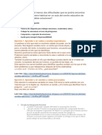 podrías describir al menos dos dificultades que se podría encontrar este alumno de manera habitual en un aula del centro educativo de cara a anticipar posibles soluciones