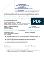 Abu Ahmed Shahib Placement CV