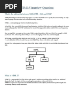 Html5 Interview Questions