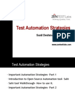 Test Automation Strategies: Sunil Deshmukh & Mukesh M Agile India 2010