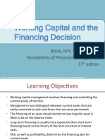 Working Capital and The Financing Decision: Foundations of Financial Management