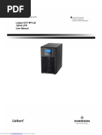 Liebert GXT MT+LB 10kVA UPS User Manual: Single Phase Online UPS