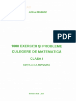 Culegere de Matematica - Clasa 1 - 1000 Exercitii Si Probleme - Adina Grigore