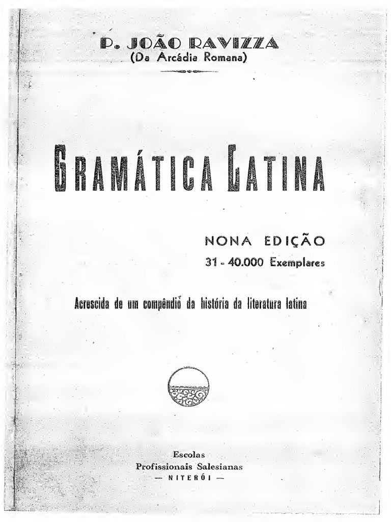 Gramática Latina Pdf Pdf Latim Vogal