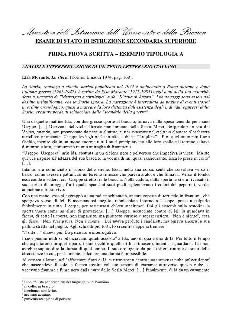 Prima Prova - Italiano A3 PDF | PDF