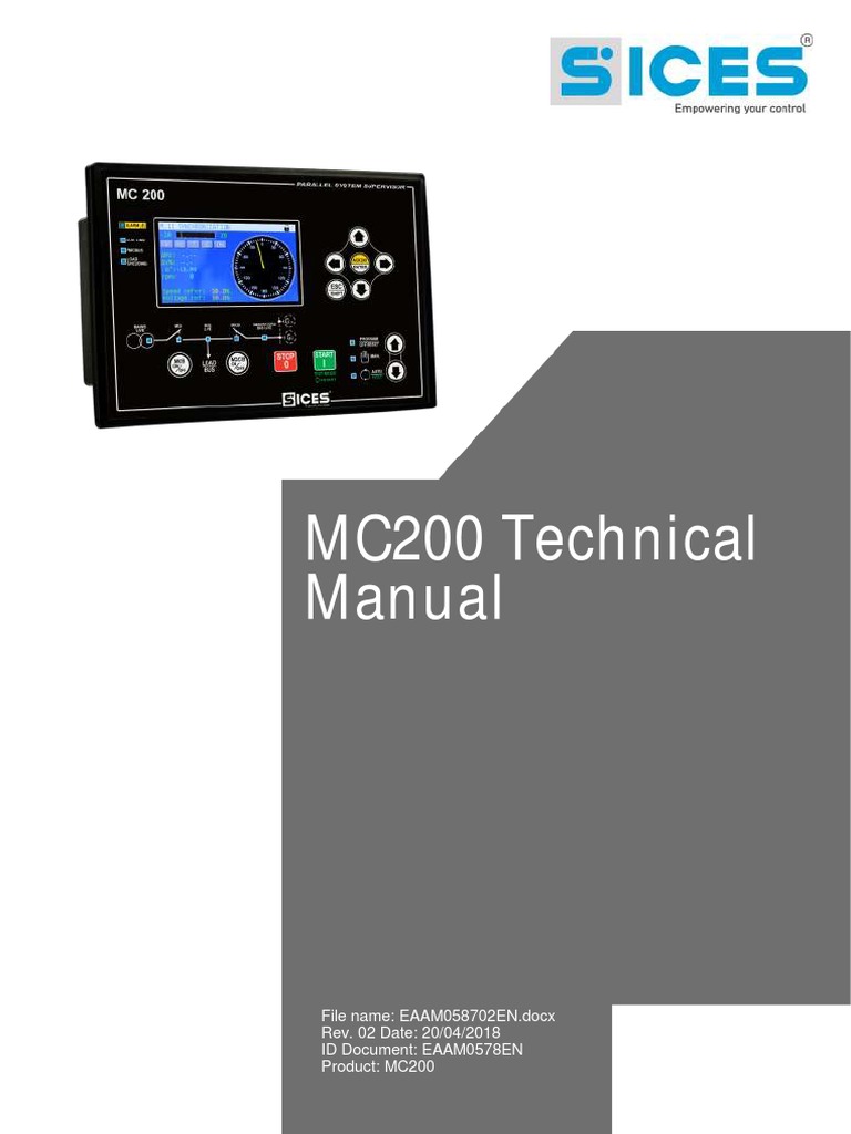 MC200 Technical Manual File Name EAAM058702EN Docx Rev. 02 Date 20