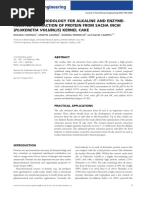 Optimized Methodology For Alkaline and Enzyme-Assisted Extraction of Protein From Sacha Inchi (Plukenetia Volubilis) Kernel Cake