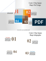 58.create 4 Step SQUARE Shape Flat Infographic Design