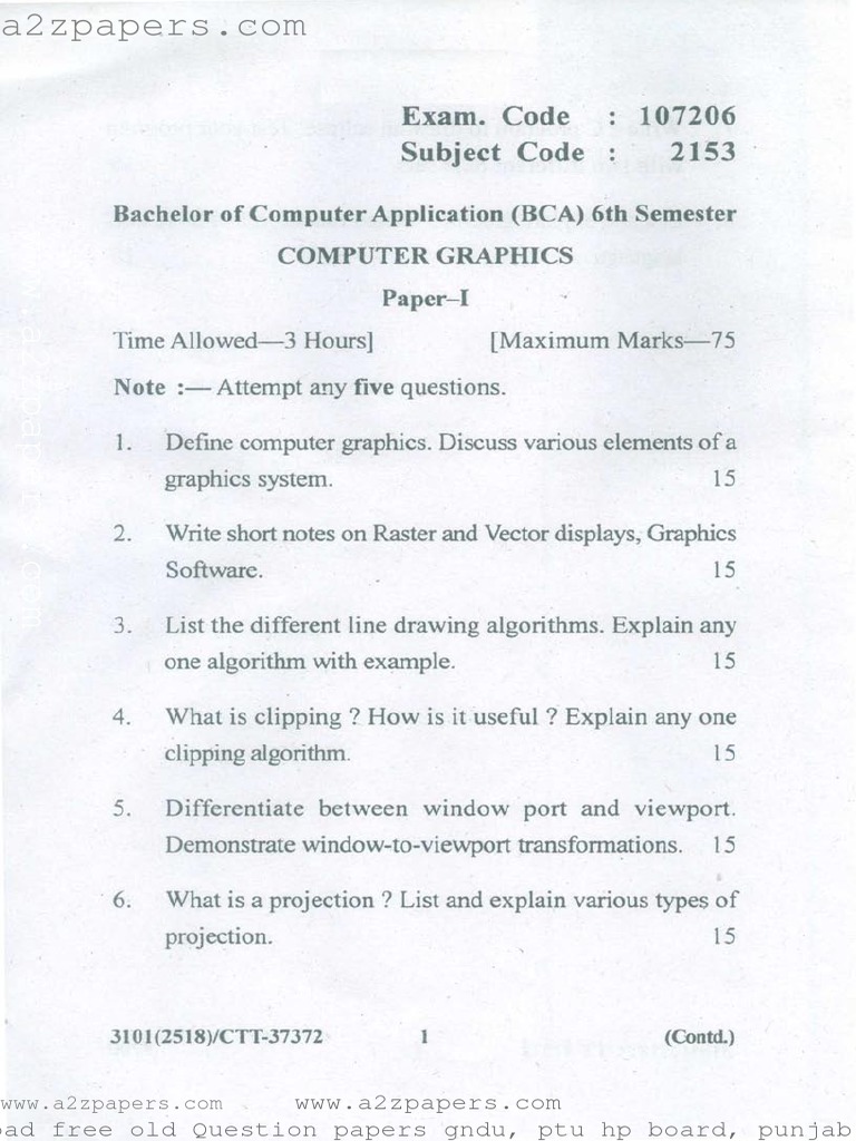 Free Old Question Papers Gndu, Ptu HP Board, Punjab Board PDF