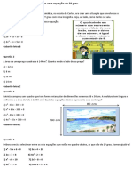 Equações de 2o grau - reconhecimento e resolução