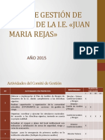 Plan de gestión de riesgos de la I.E. «Juan Maria Rejas» 2015