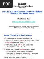 CS3350B Computer Architecture: Lecture 6.2: Instructional Level Parallelism: Hazards and Resolutions