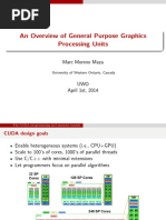 An Overview of General Purpose Graphics Processing Units: Marc Moreno Maza