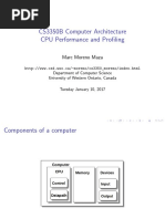 CS3350B Computer Architecture CPU Performance and Profiling: Marc Moreno Maza