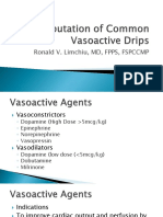 Computation of Common Vasoactive Drips