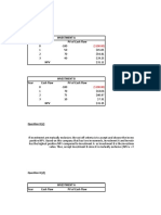 Question 8 (B) Investment A Year Cash Flow PV of Cash Flow