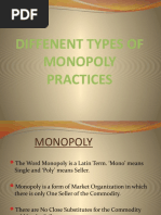 Diffenent Types of Monopoly Practices