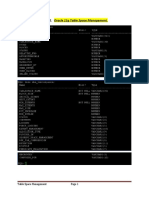 2. Oracle 11g Table Space Management