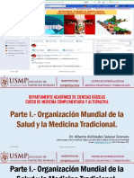 Clase 1 - CMCA - Parte I - Organización Mundial de La Salud y La Medicina Tradicional 2019-0 PDF