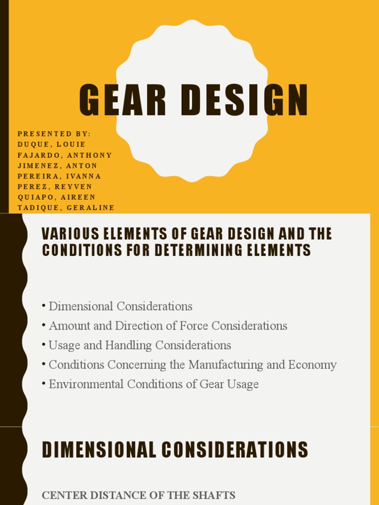 Gear Design PDF Gear Tools