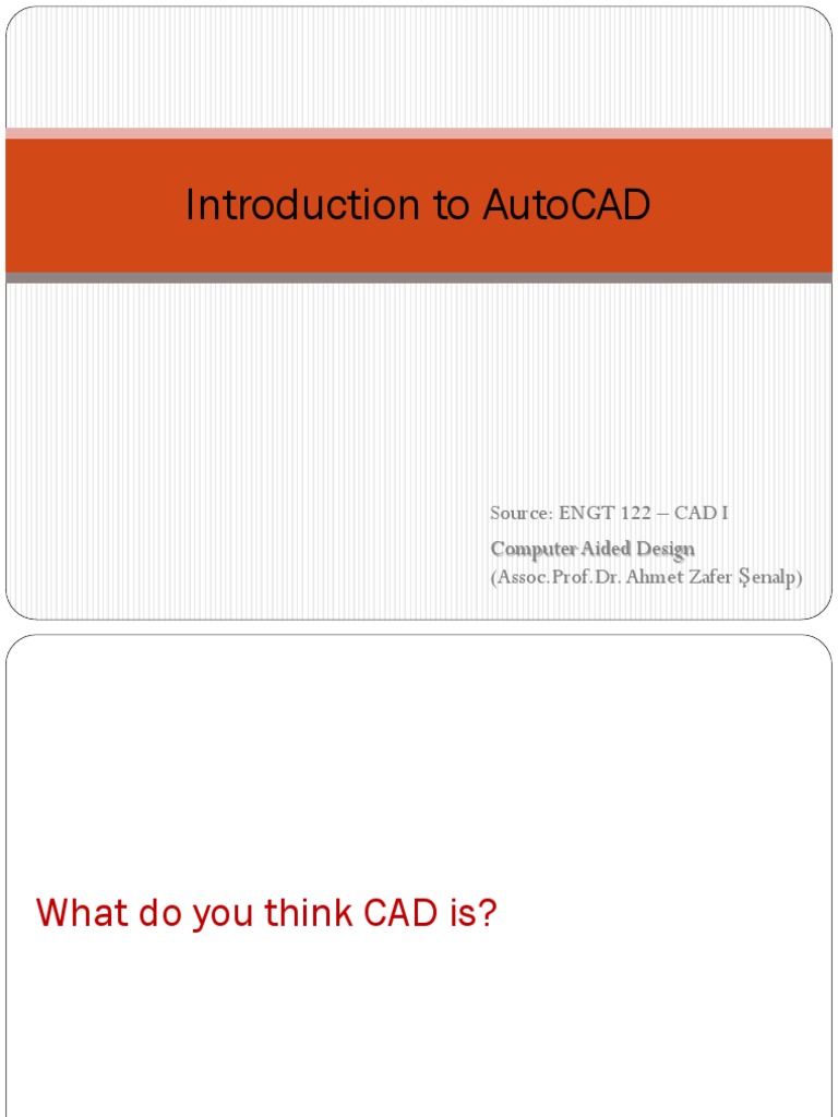 Introduction To AutoCAD | PDF | Computer Aided Design | Auto Cad