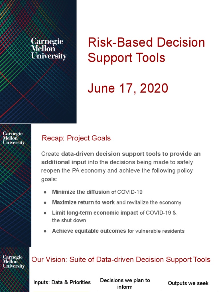 CMU RiskBased Decision Support Tool PDF Risk Policy