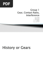 Group 1 Gear, Contact Ratio, Interference