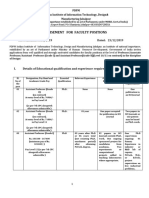 PDPM Indian Institute Faculty Positions