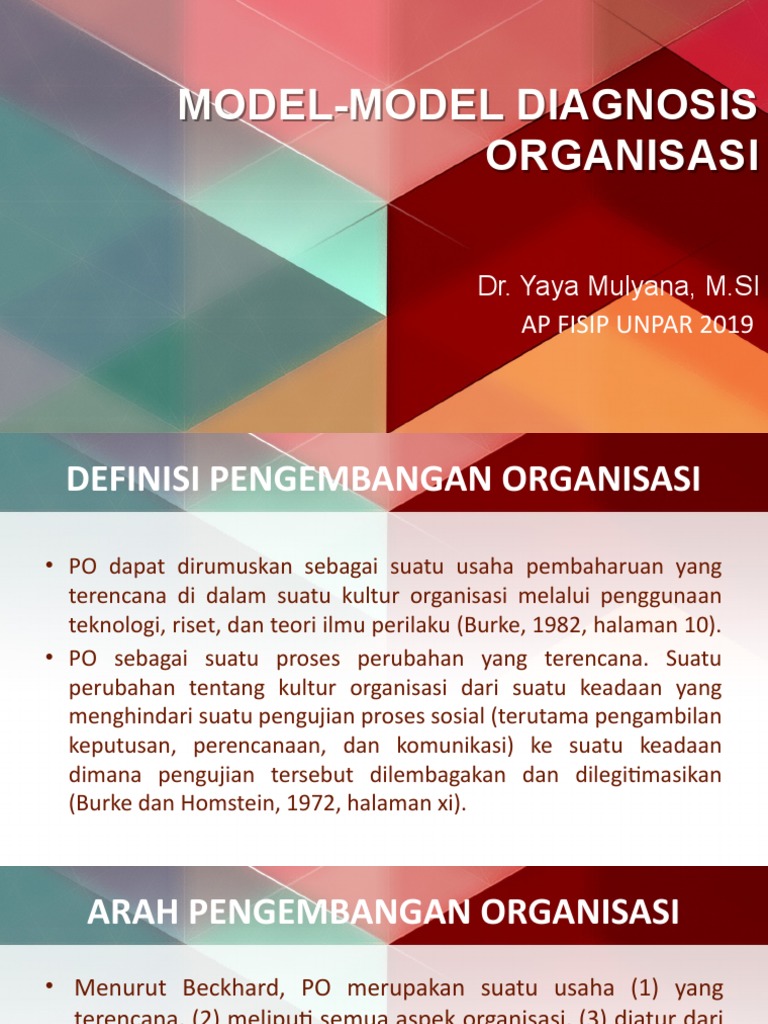 Model Diagnosis Organisasi Sektor Publik | PDF