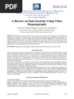 A Review On Data Security Using Video Steganography