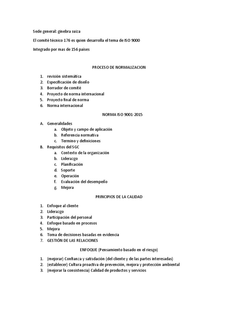Guía sobre la Norma ISO 9001:2015 | PDF | Calidad (comercial) | Sistema ...