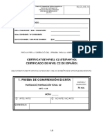 Certificat de Nivell C2 D'Espanyol