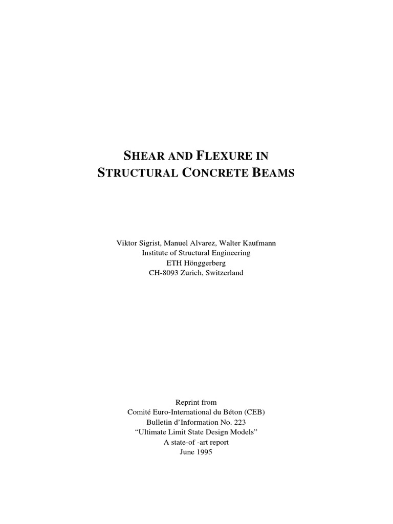 Shear and Flexure in Concrete Beams | PDF | Truss | Stress (Mechanics)
