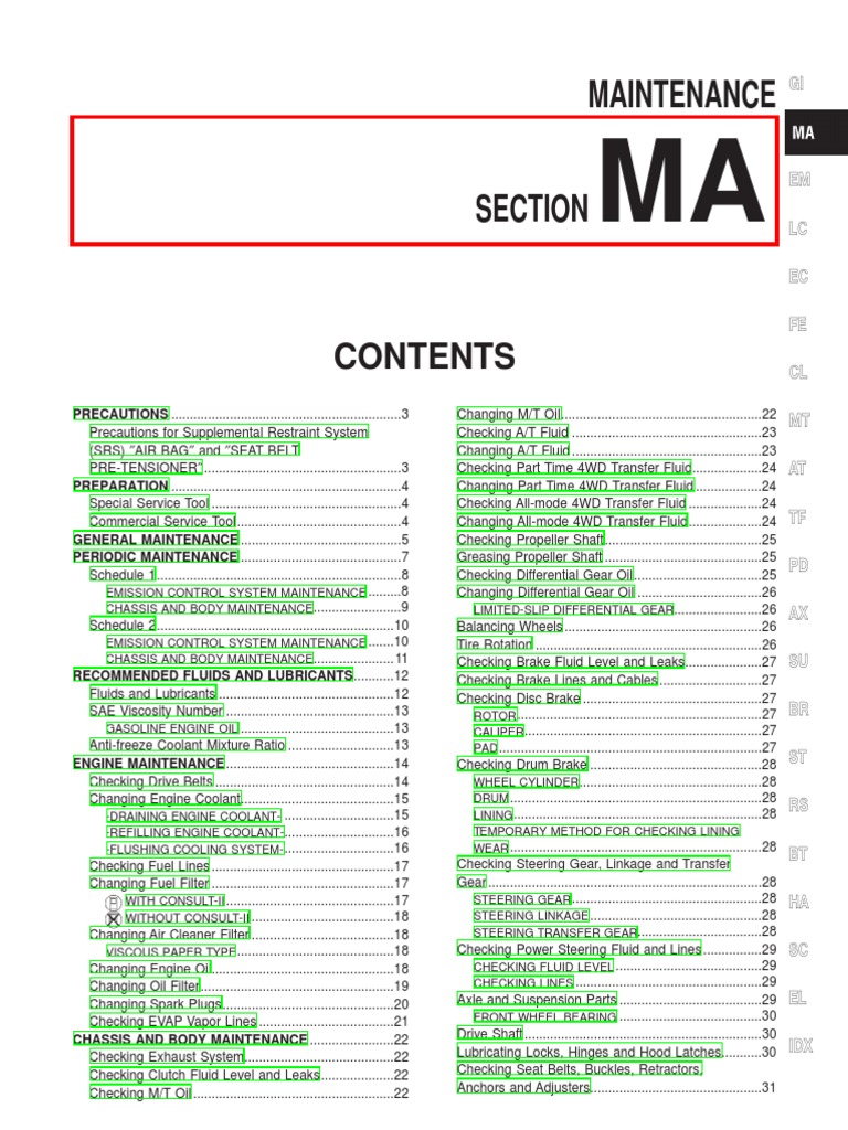 Comprehensive Vehicle Maintenance Guide | PDF | Airbag | Axle
