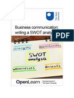 Business Communication Writing A Swot Analysis